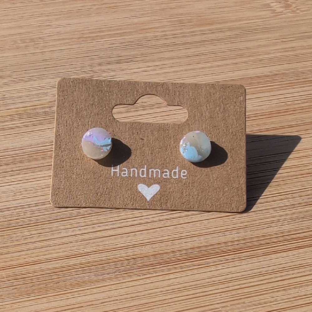 Handmade Clay Stud Earrings